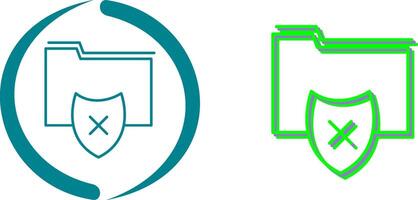 Vulnerable Folder Icon Design vector