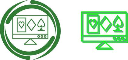 Online Gambling Icon Design vector