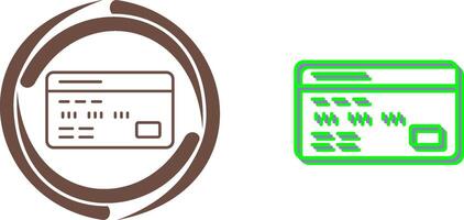 Debit Card Icon Design vector