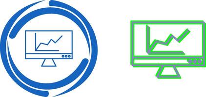 Online Graph Icon Design vector