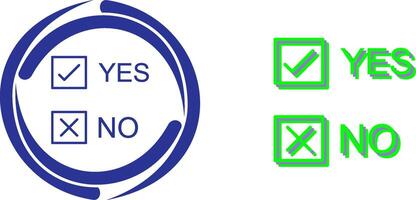 Yes No Option Icon Design vector