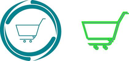 Unique Empty Cart Icon Design vector