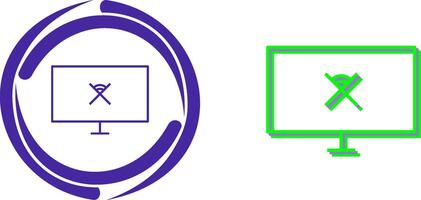 Unique Disconnected Network Icon Design vector