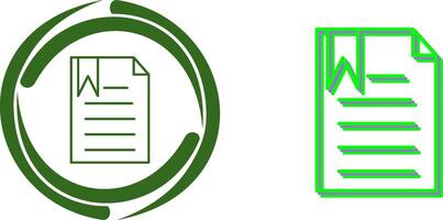 Unique Bookmarked Document Icon Design vector