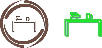 Unique Study Desk Icon Design vector