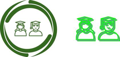Unique Graduates Icon Design vector