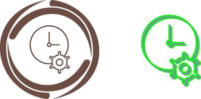 Unique Time Optimization Icon Design vector