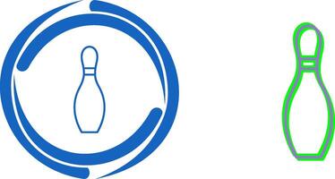 Unique Bowling Pin Icon Design vector