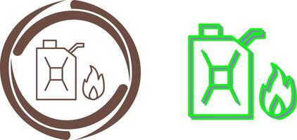 Unique Fuel to Fire Icon Design vector