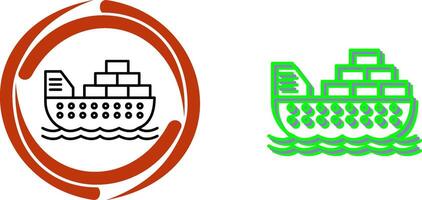 Cargo Ship Icon Design vector