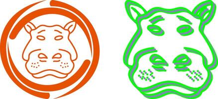 Hippo Icon Design vector
