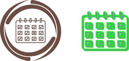 Marked Calendar Icon Design vector