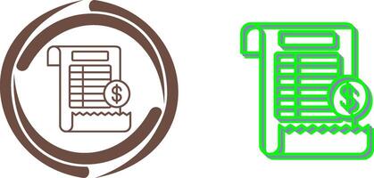 Bill Icon Design vector
