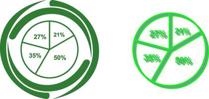 Pie Chart Icon Design vector