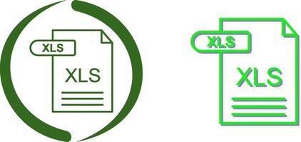 XLS Icon Design vector