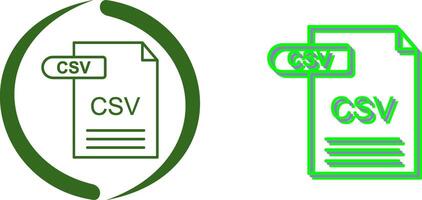 CSV Icon Design vector