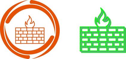 Firewall Icon Design vector