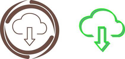 Download from Cloud Icon Design vector