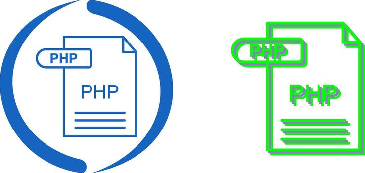 PHP Icon Design vector