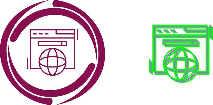 Browser Icon Design vector
