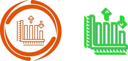 Bar Graph Icon Design vector