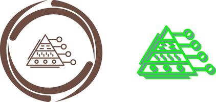 Pyramid Graph Icon Design vector