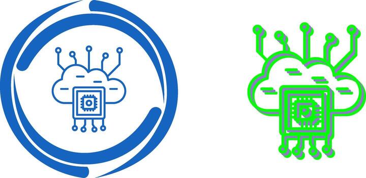 diseño de icono de computación en la nube vector