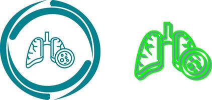 pulmón cáncer icono diseño vector