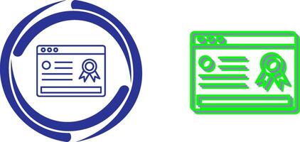 Online Certificate Icon Design vector