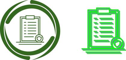List Protection Icon Design vector