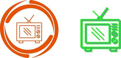 Old TV Icon Design vector