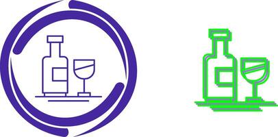 Wine Bottle Icon Design vector