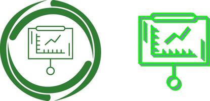 Line Graph Icon Design vector