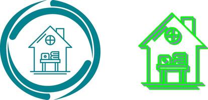 Home Work Place Icon Design vector