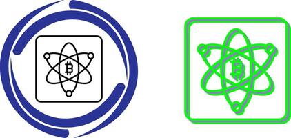 Bitcoin Science Icon Design vector