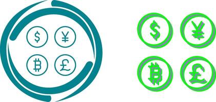 Currency Symbols Icon Design vector