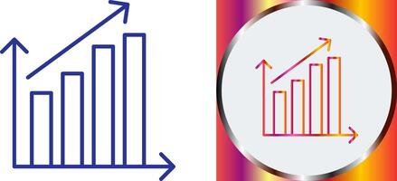 Rising Statistics Icon Design vector