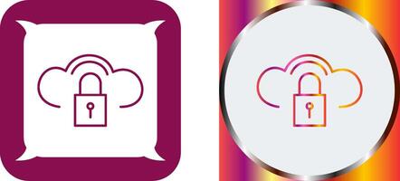 Secure Cloud Icon Design vector