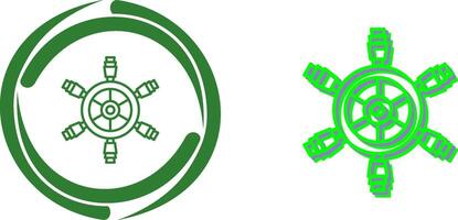 Ship Wheel Icon Design vector