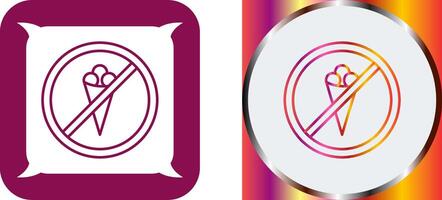 No Icecream Icon Design vector