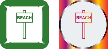 Beach Sign Icon Design vector