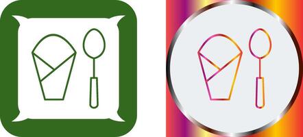 Spoon and Napkin Icon Design vector