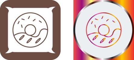 Cream Doughnut Icon Design vector