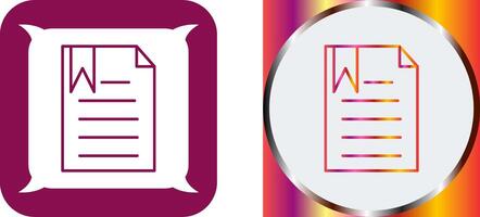Unique Bookmarked Document Icon Design vector