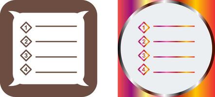 Unique Numbered list Icon Design vector