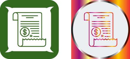 Receipt Icon Design vector
