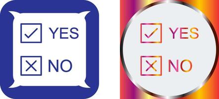 Yes No Option Icon Design vector