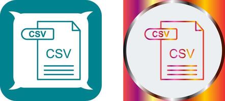 CSV Icon Design vector