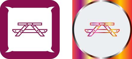 Picnic of Table Icon Design vector