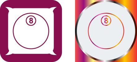 Unique Eight Ball Icon Design vector